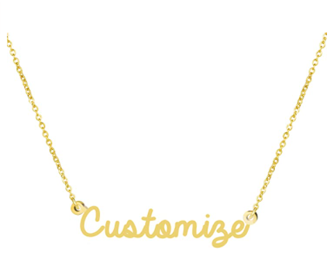 Awegift personalized store name necklace